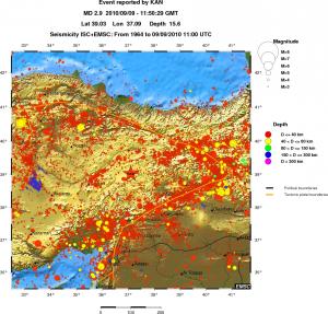 regional historical seismicity