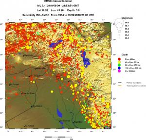 regional historical seismicity
