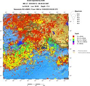 regional historical seismicity