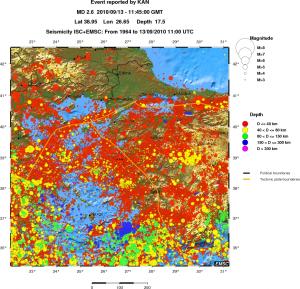 regional historical seismicity