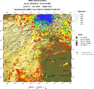 regional historical seismicity
