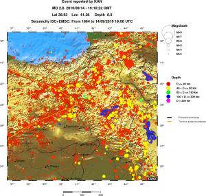 regional historical seismicity