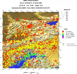 regional historical seismicity