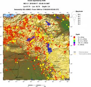 regional historical seismicity