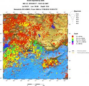 regional historical seismicity