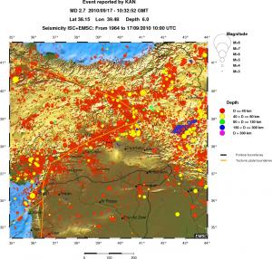 regional historical seismicity