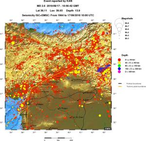 regional historical seismicity