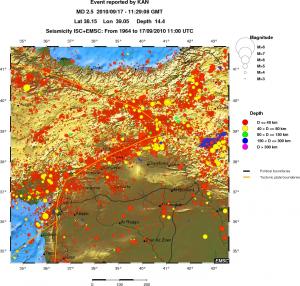 regional historical seismicity