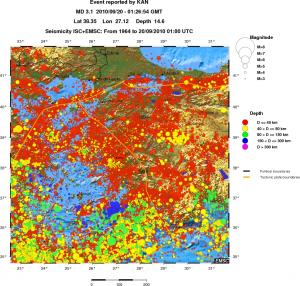 regional historical seismicity