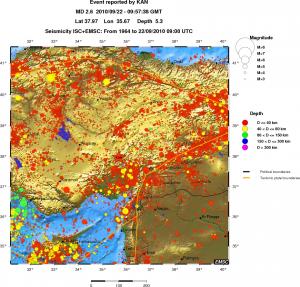 regional historical seismicity