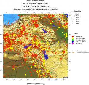regional historical seismicity