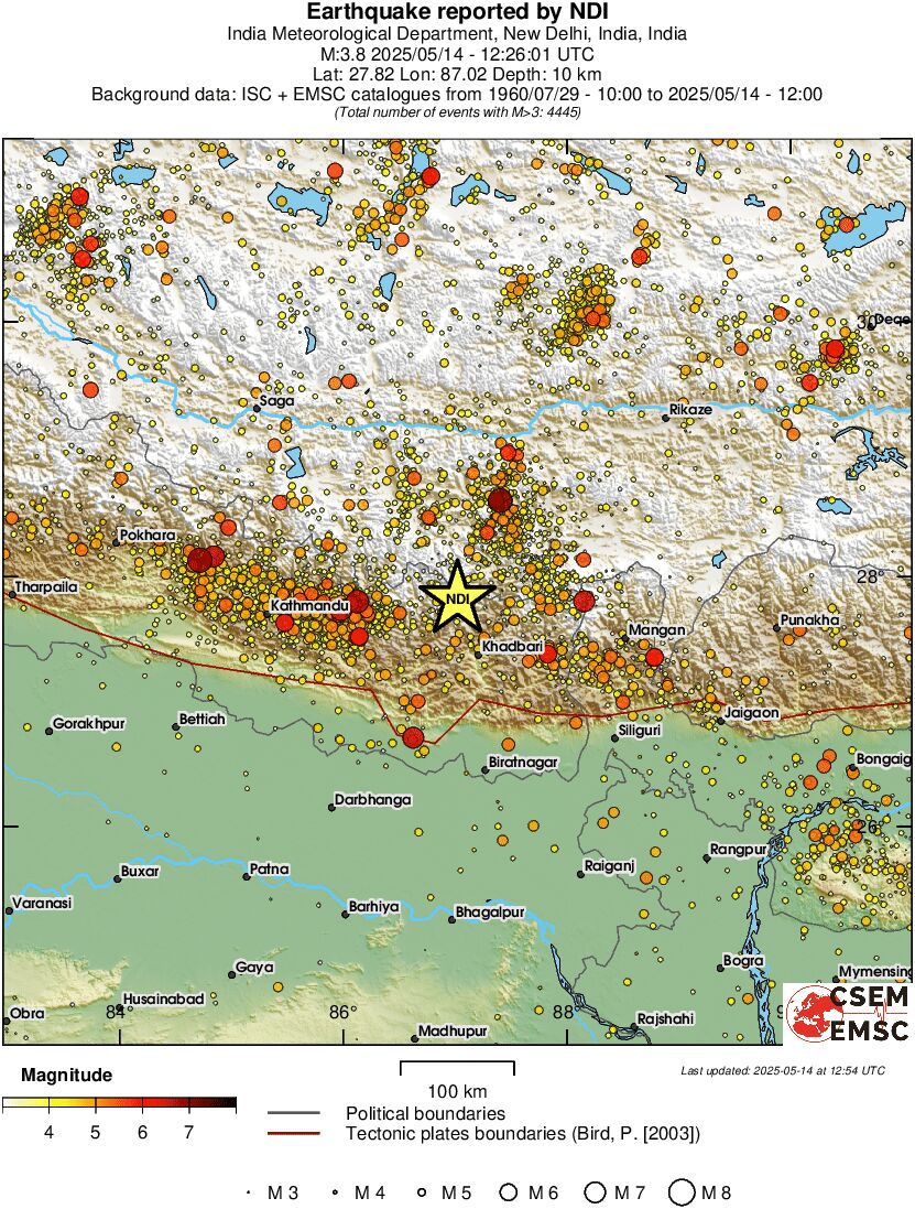 regional magnitude historical seismicity