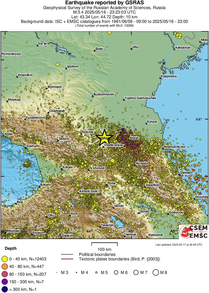 regional historical seismicity