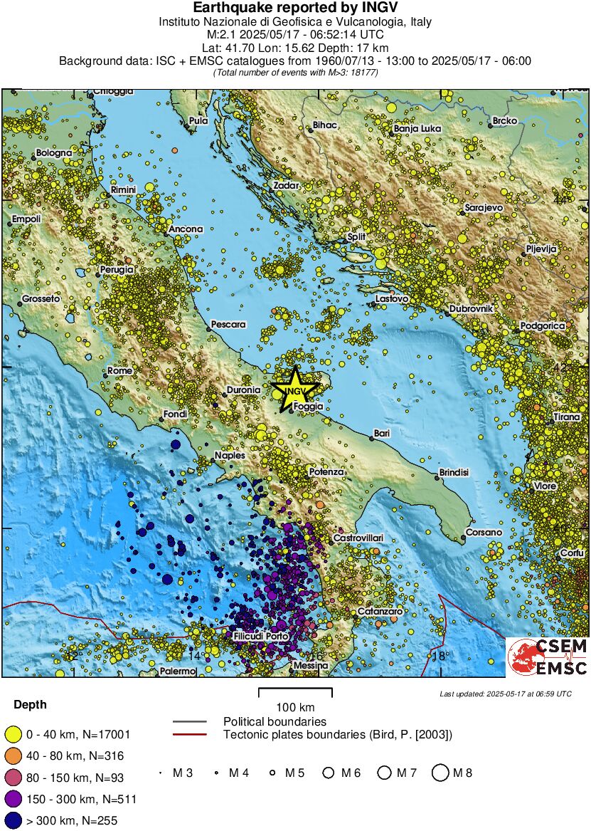 regional historical seismicity
