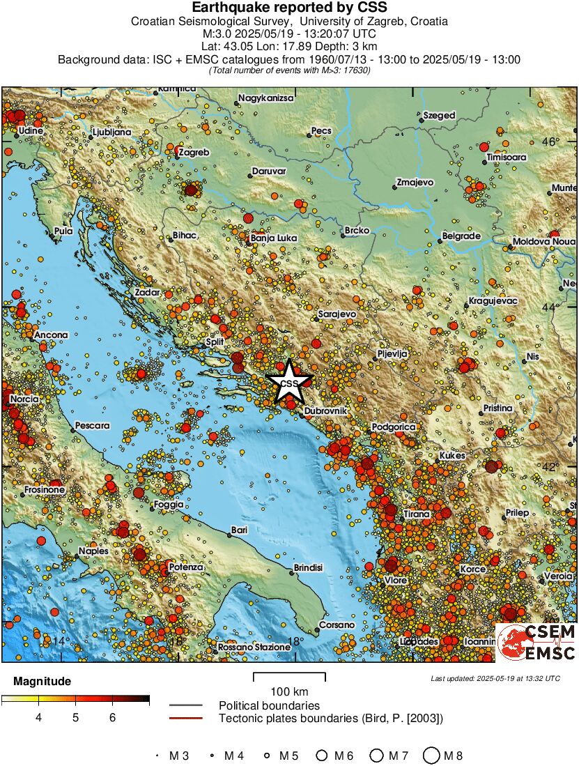 regional magnitude historical seismicity