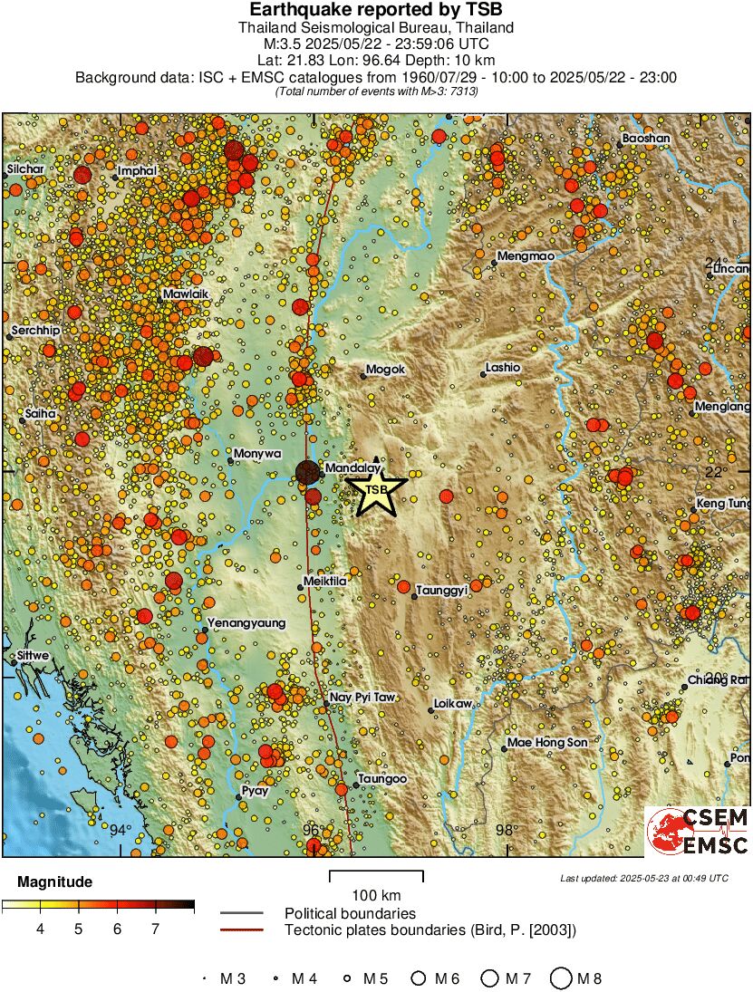regional magnitude historical seismicity
