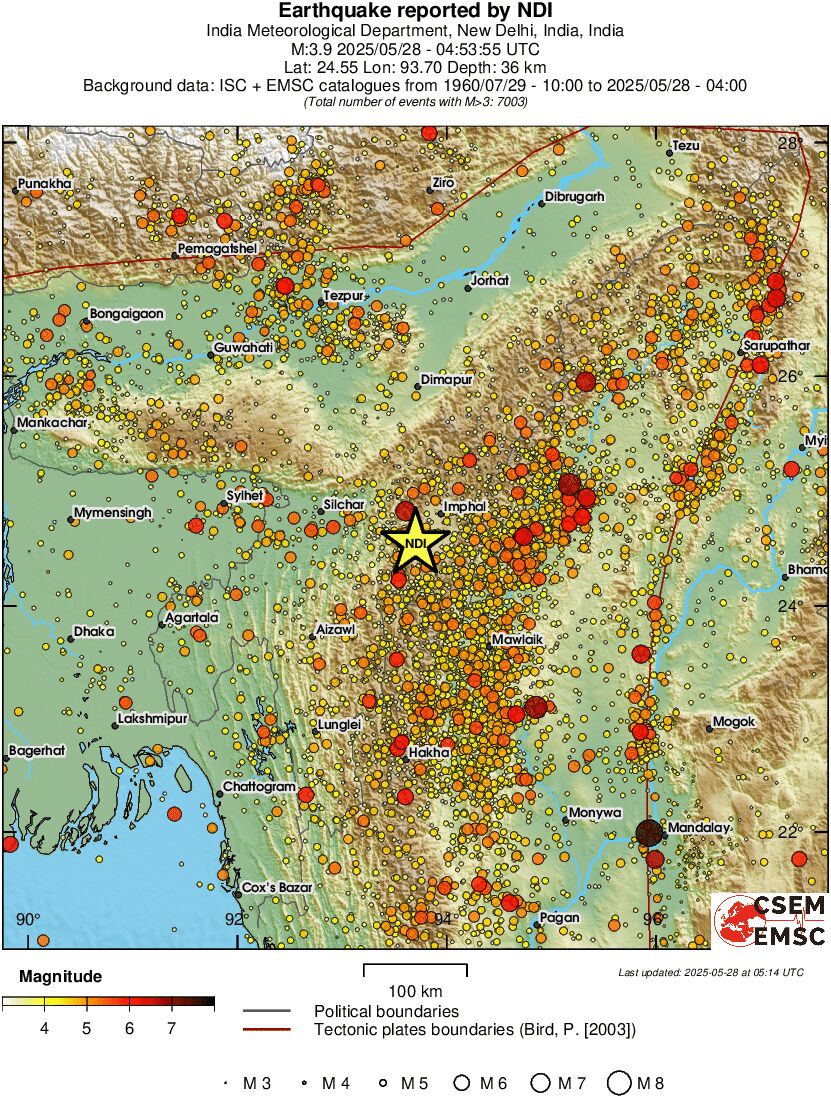 regional magnitude historical seismicity