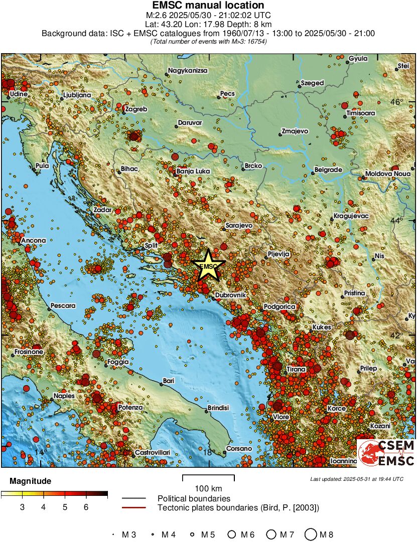 regional magnitude historical seismicity