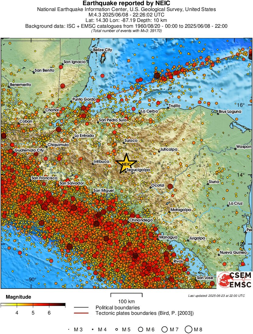 regional magnitude historical seismicity
