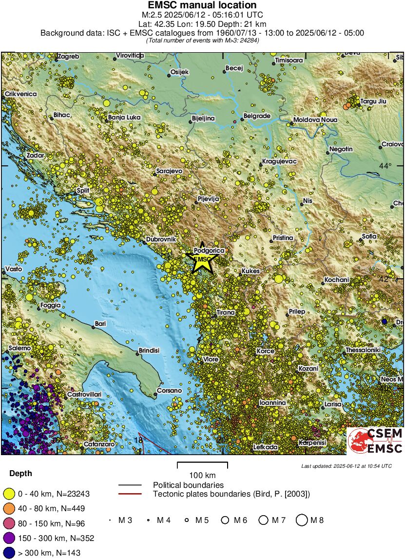 regional historical seismicity