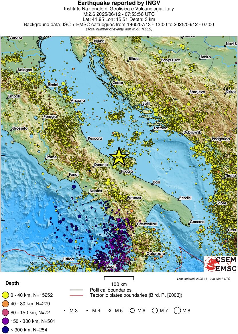 regional historical seismicity