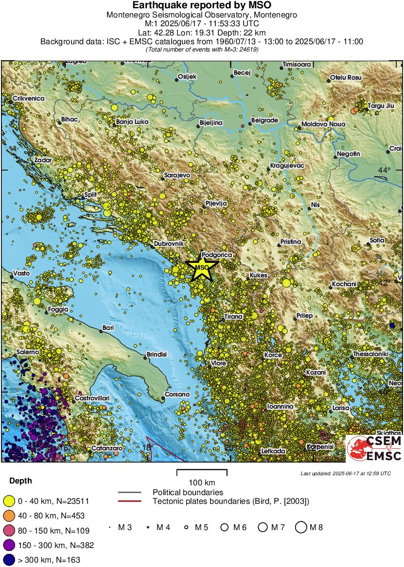 regional historical seismicity