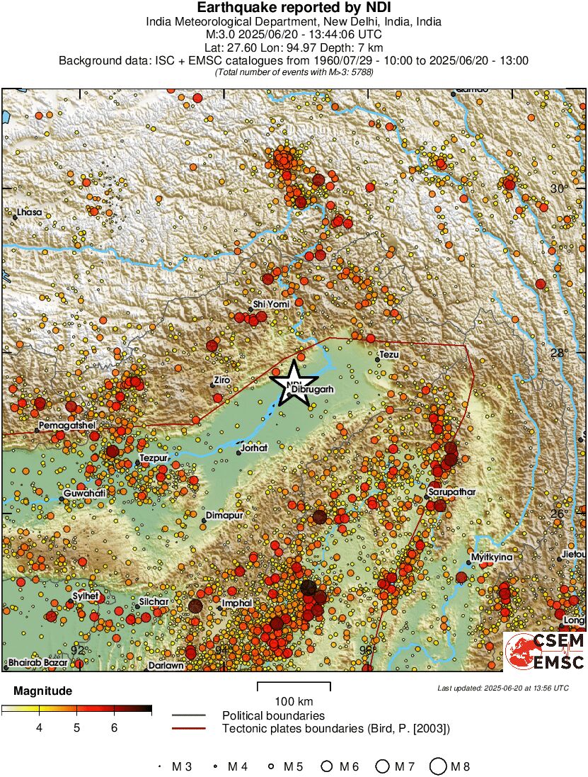 regional magnitude historical seismicity