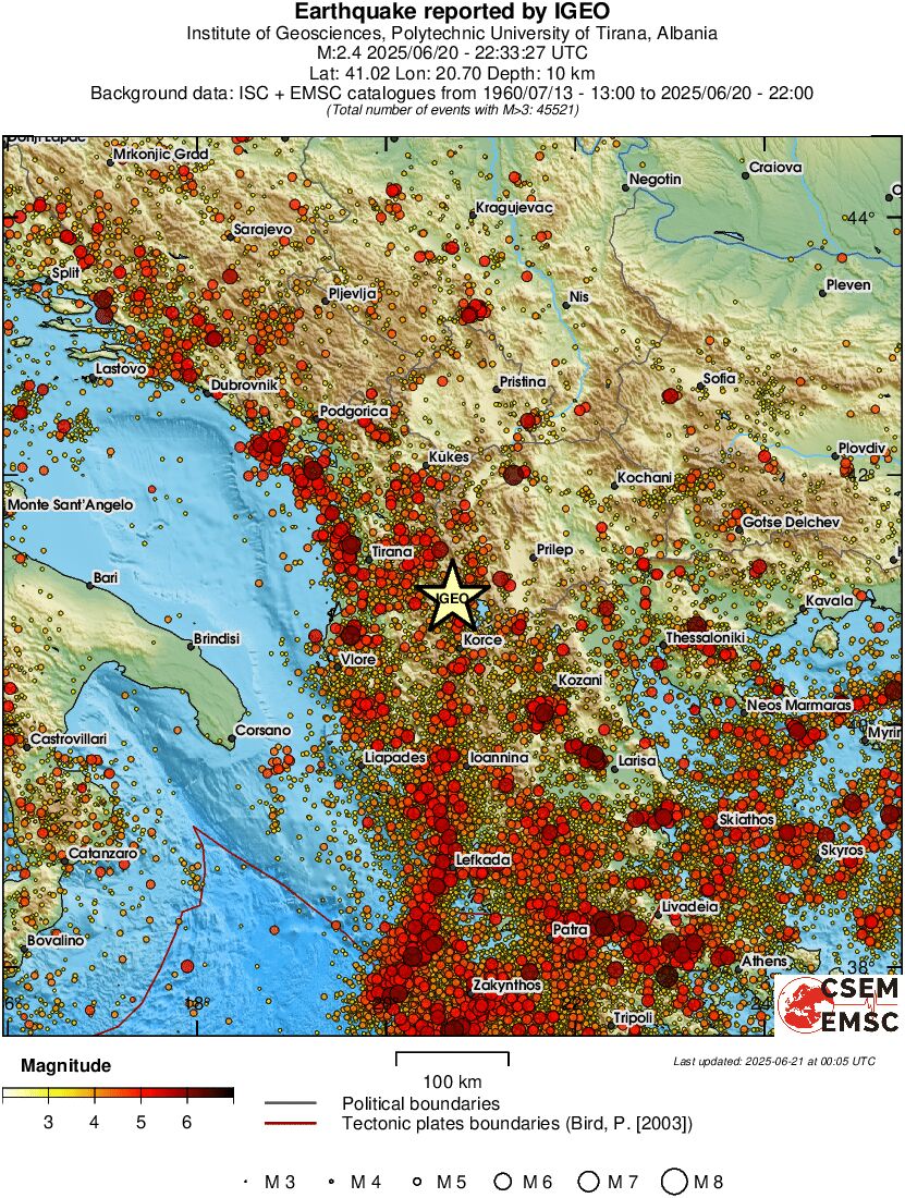regional magnitude historical seismicity