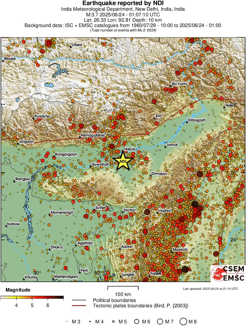 regional magnitude historical seismicity
