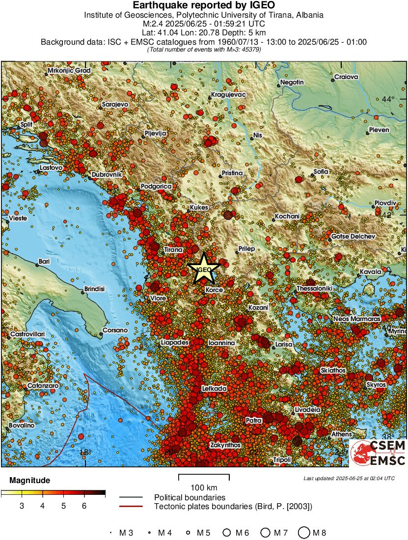 regional magnitude historical seismicity