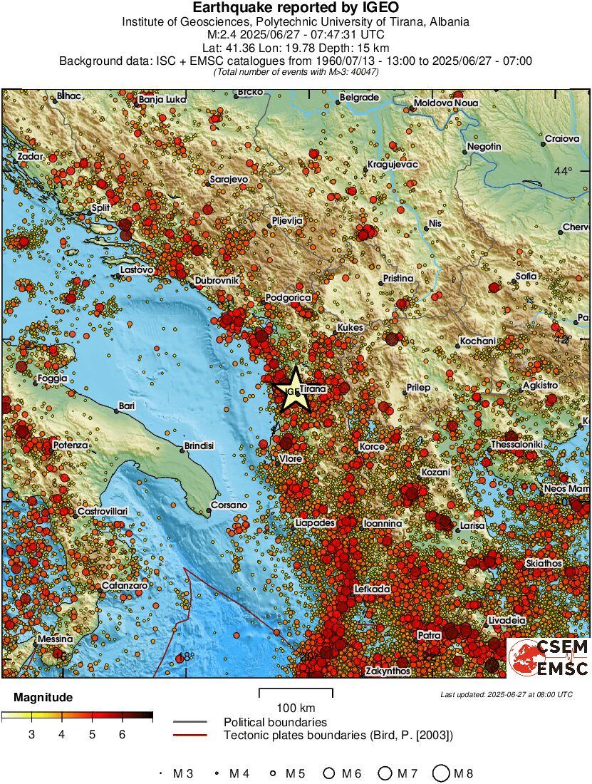 regional magnitude historical seismicity