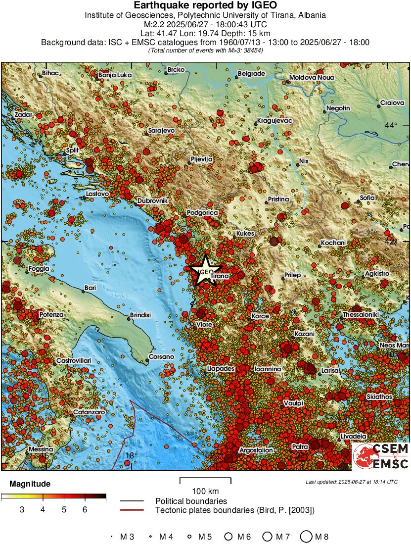 regional magnitude historical seismicity