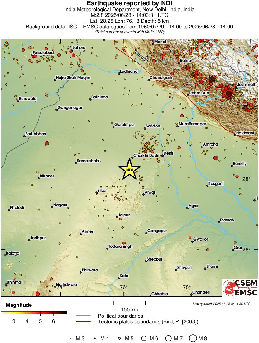 regional magnitude historical seismicity