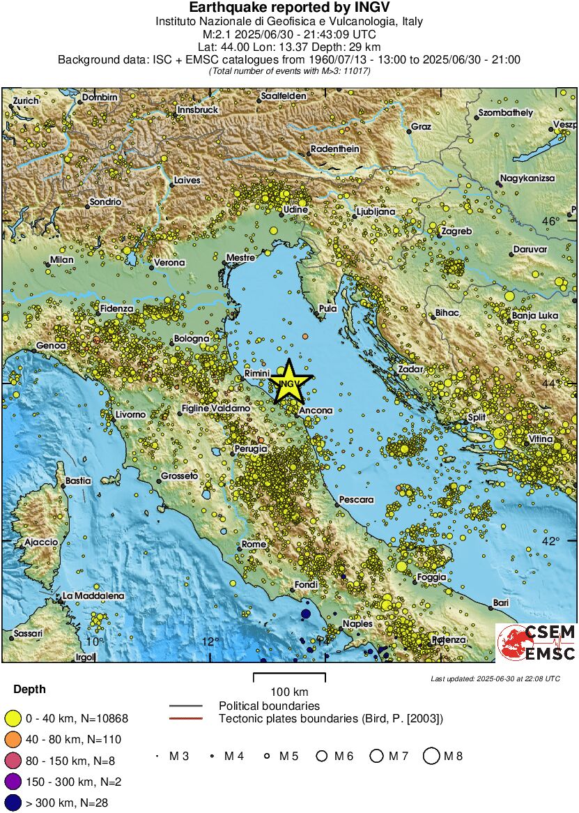 regional historical seismicity