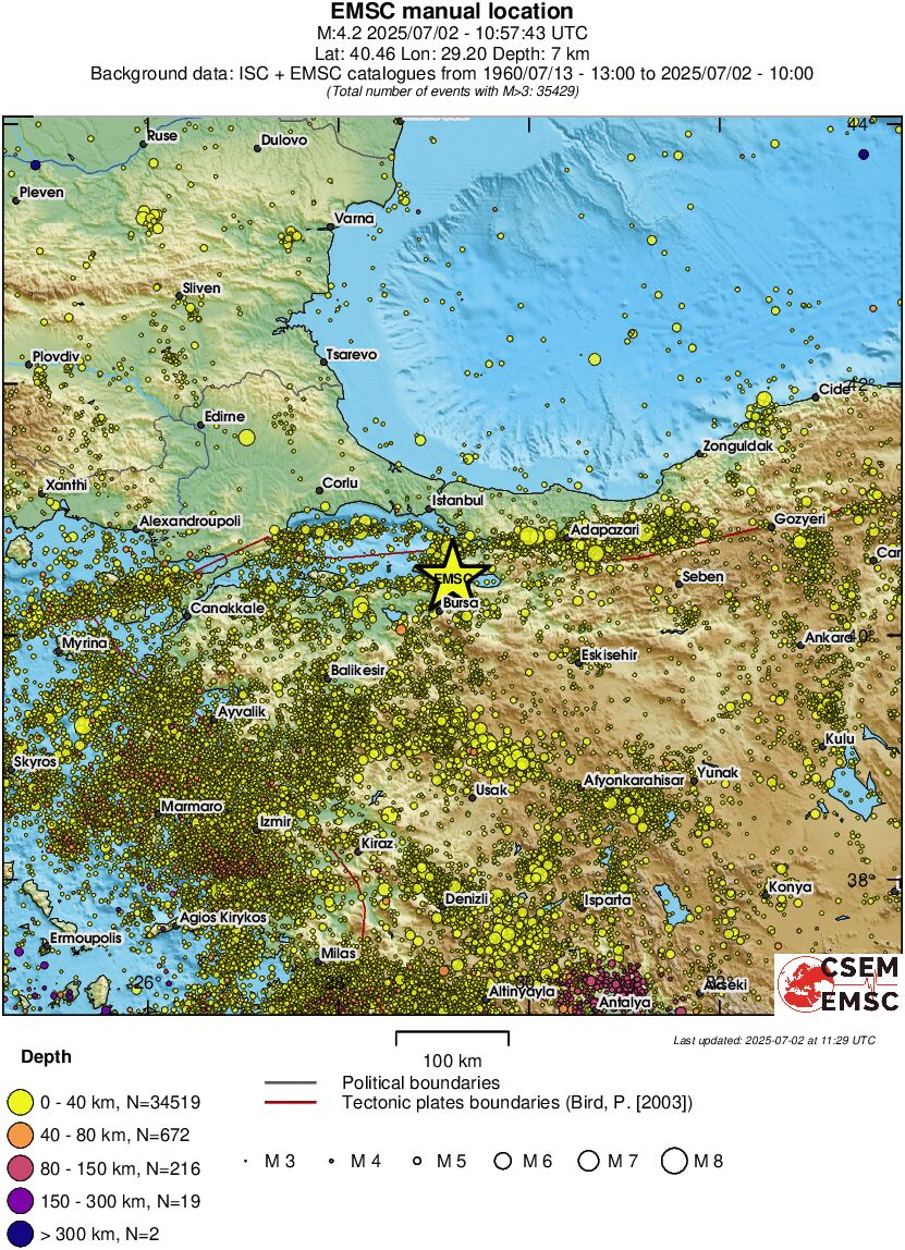 regional historical seismicity