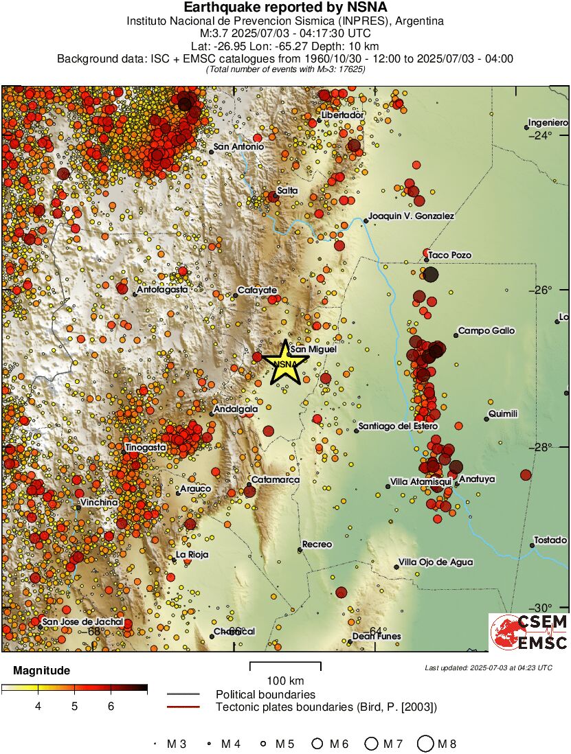 regional magnitude historical seismicity