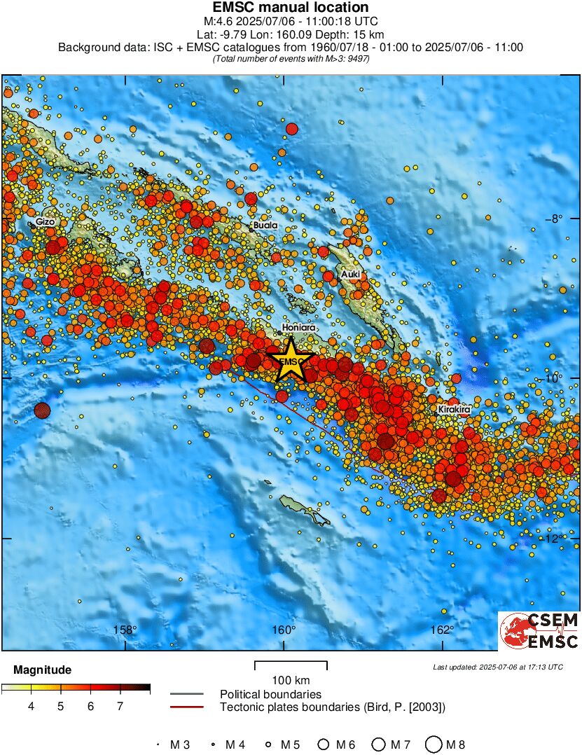 regional magnitude historical seismicity