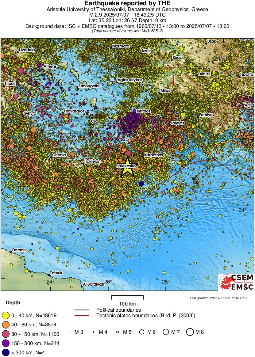 regional historical seismicity