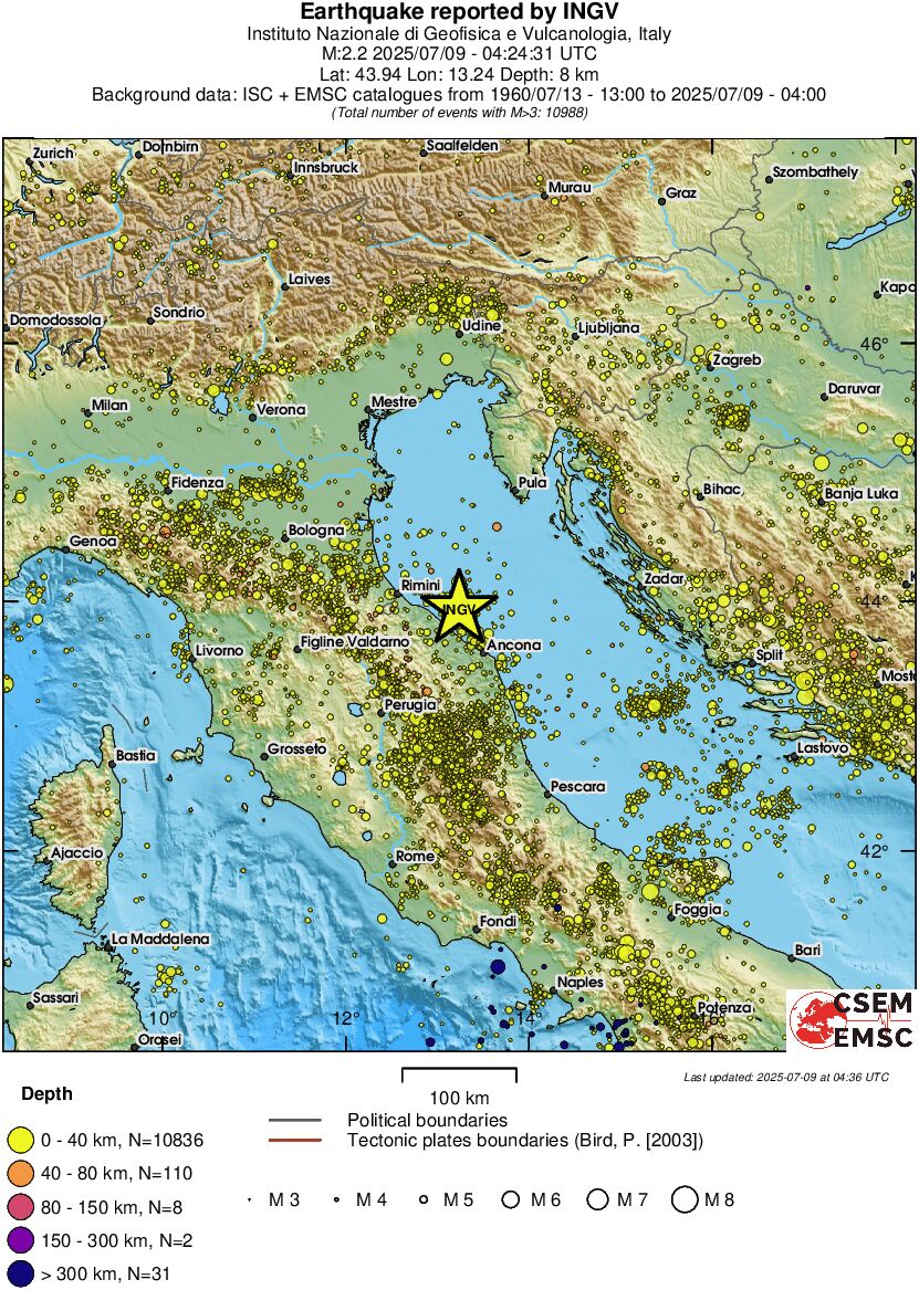 regional historical seismicity
