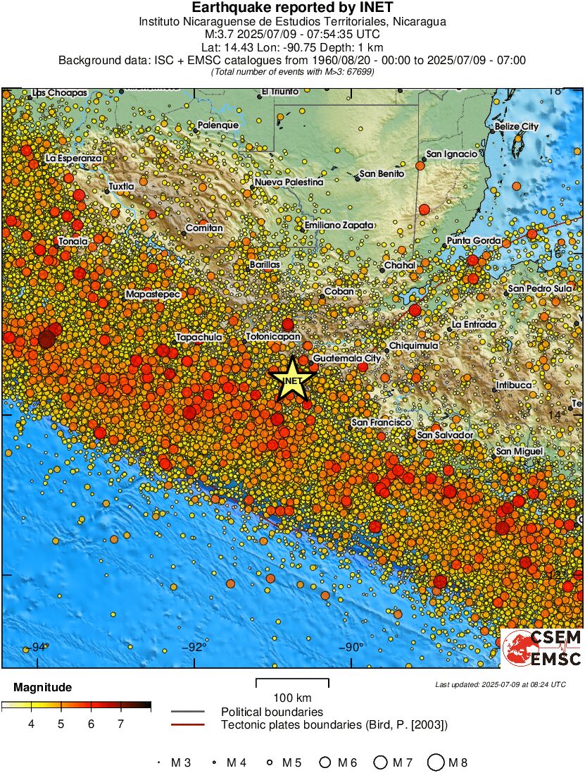 regional magnitude historical seismicity