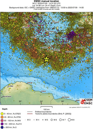 regional historical seismicity
