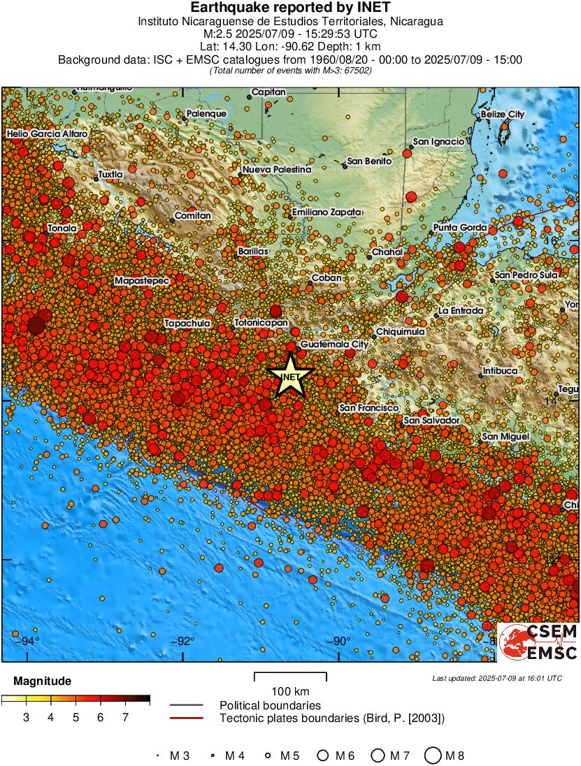 regional magnitude historical seismicity