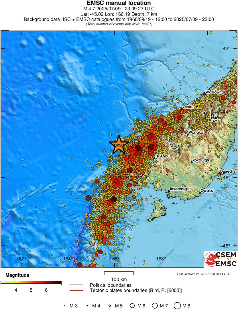 regional magnitude historical seismicity
