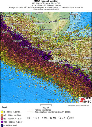 regional historical seismicity