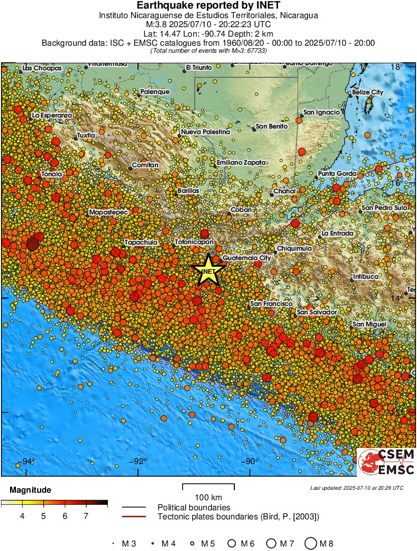 regional magnitude historical seismicity
