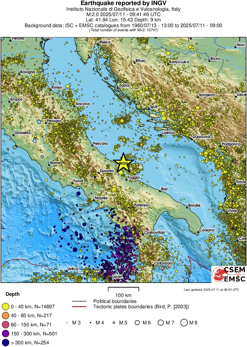 regional historical seismicity