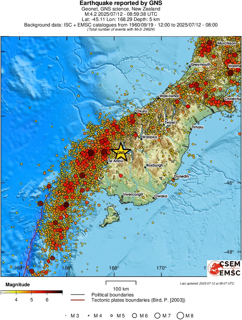regional magnitude historical seismicity