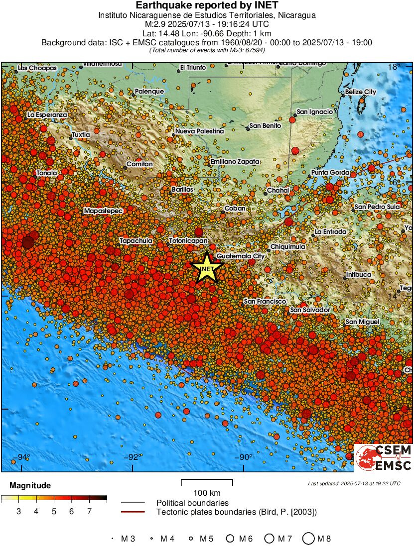 regional magnitude historical seismicity