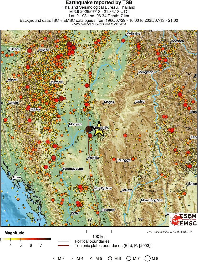 regional magnitude historical seismicity