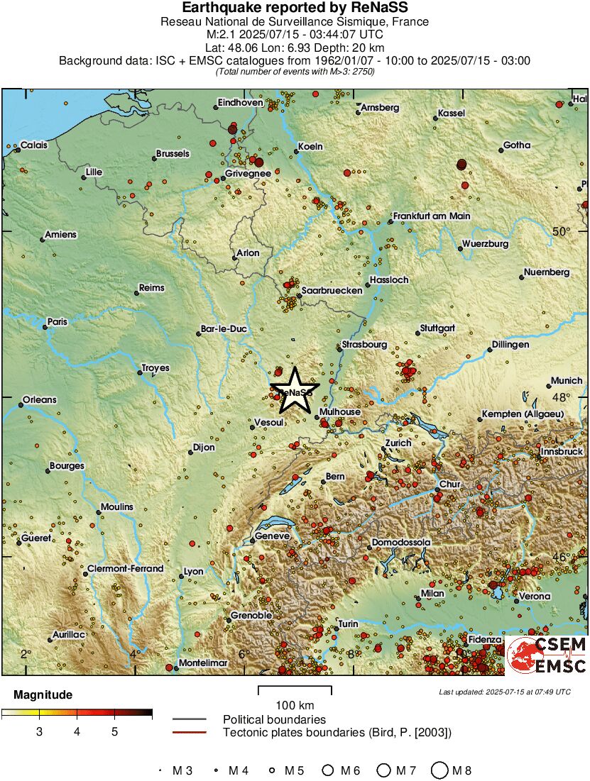 regional magnitude historical seismicity